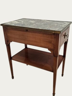 Mesa auxiliar Jugendstil con encimera de mármol
