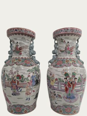 Paar chinesische Porzellanvasen