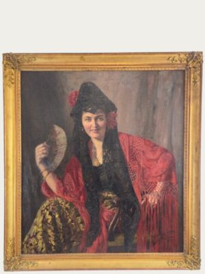 Mujer española con traje tradicional por Richard Benno Adam