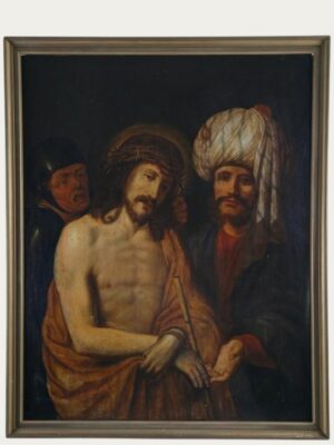 Ecce Homo del siglo XVII – Cristo coronado de espinas con soldados