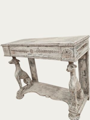 Mesa de pared con Figura de perros en soportes