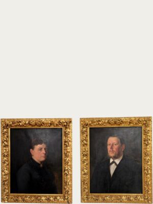 Pareja de cuadros "Hombre con mujer"