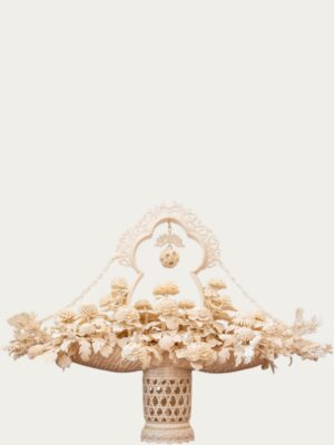 Meisterstück geschnitztes Blumenbouquet aus Elfenbein