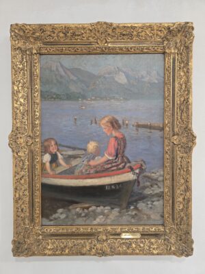 Gemälde Kinder am See