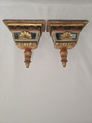 Par de consolas venecianas de pared