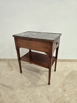 Jugendstil Beistelltisch mit Marmorplatte