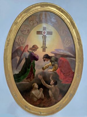 Monumental y peculiar representación del purgatorio y las siete representaciones del Vía Crusis