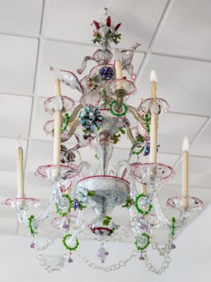 Peculiar Lámpara de araña Cristal de Murano de colores