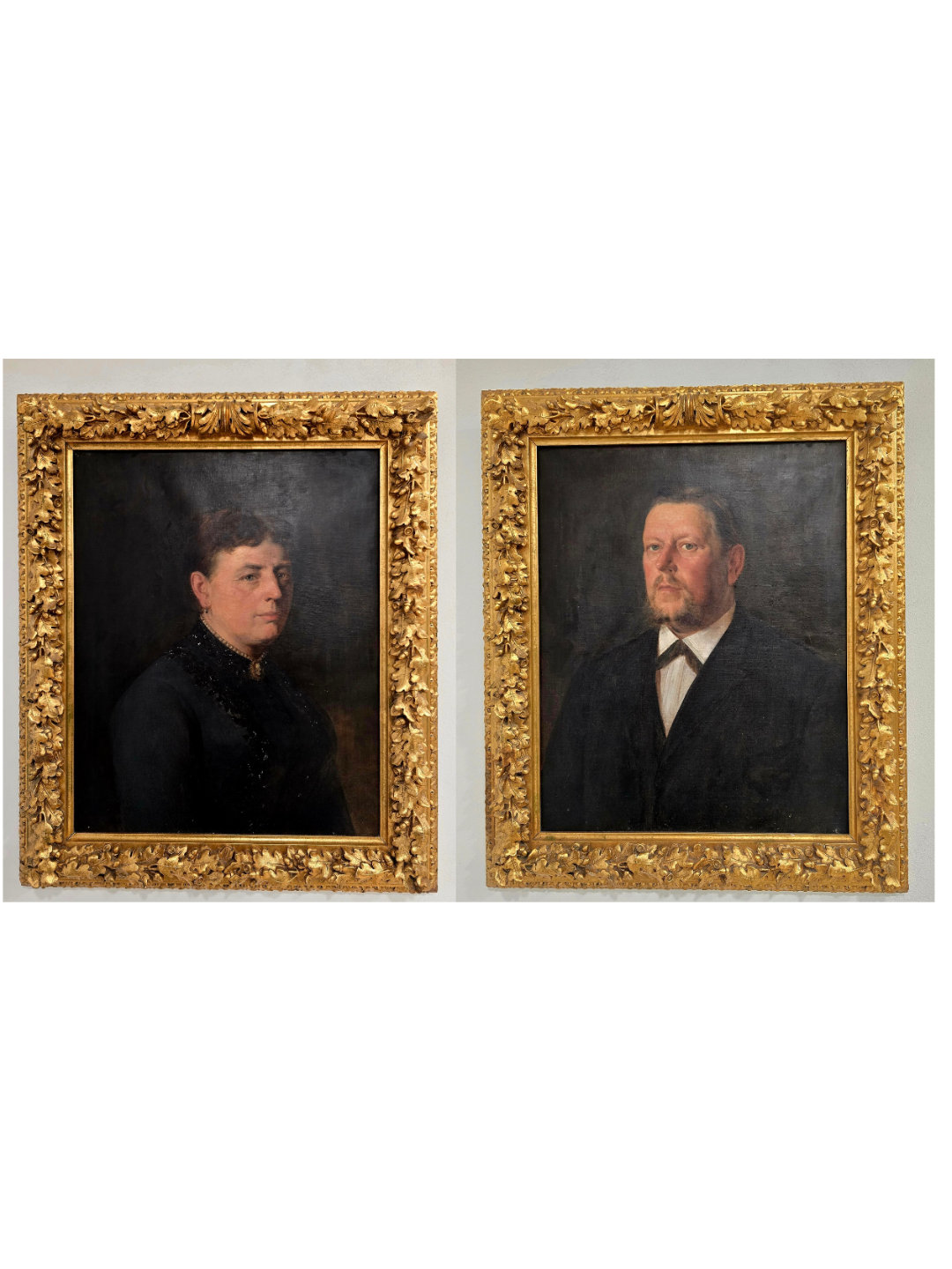 Pareja de cuadros "Hombre con mujer"