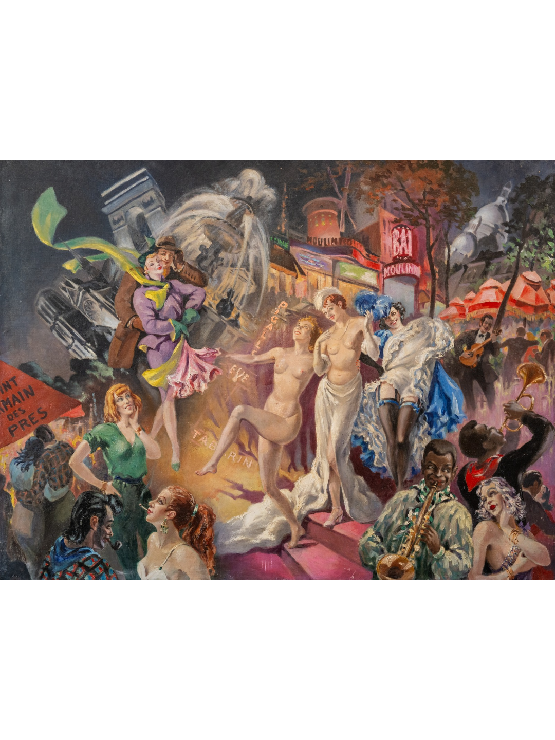 Cuadro "La vida nocturna de París: Moulin Rouge"