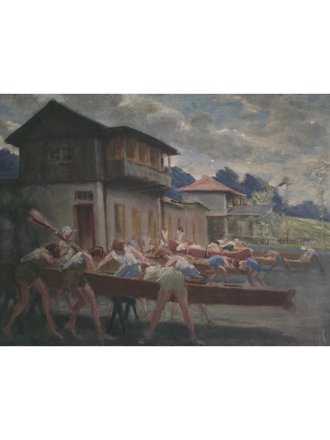 Cuadro "Campo deportivo a orillas del Havel y el Rin»