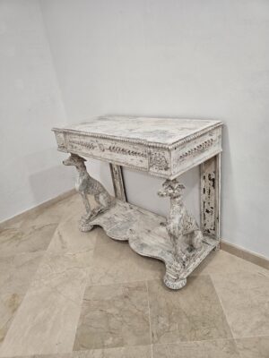 Mesa de pared con Figura de perros en soportes