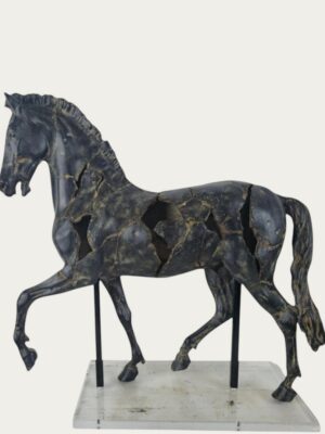 Large “Horse of Monti” Sculpture in Synthetic Resin, 21st Century