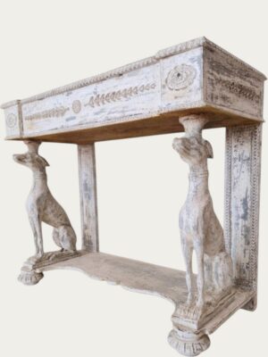 Mesa de pared con Figura de perros en soportes