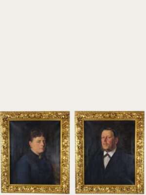 Pareja de cuadros "Hombre con mujer"
